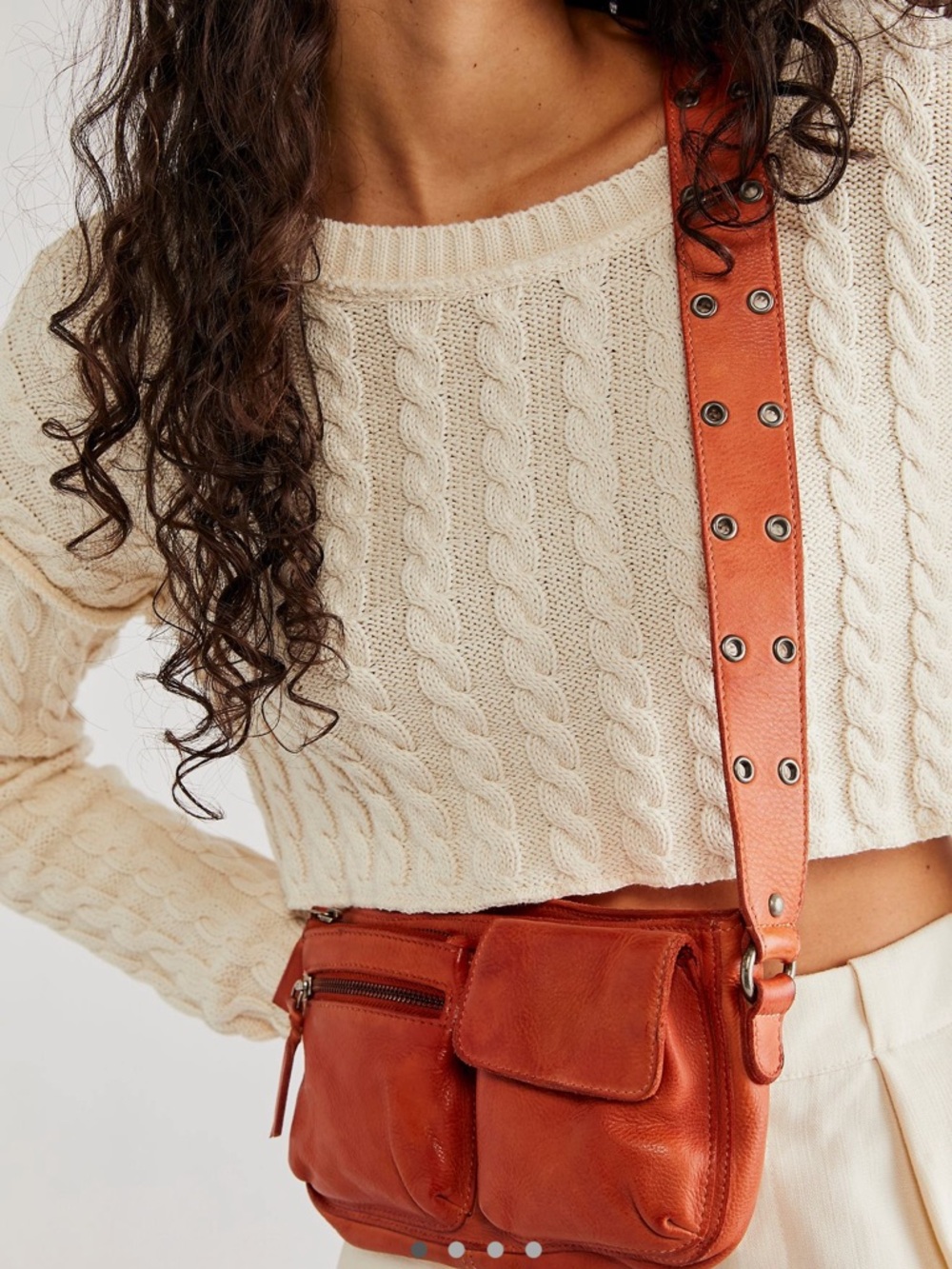 Free People Wade Leather Sling in Tiger Lily